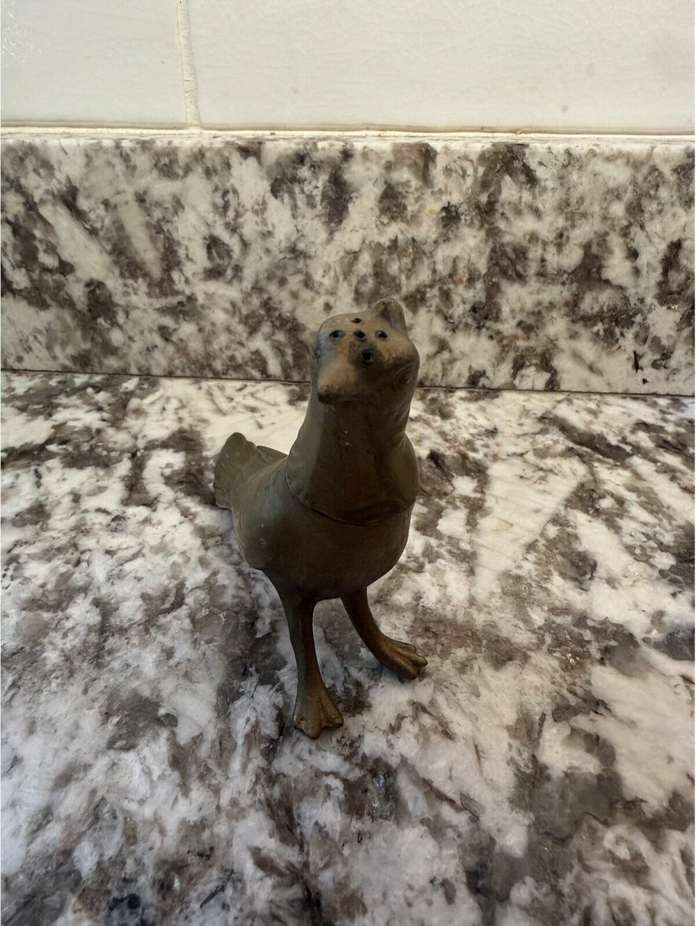 Vintage Pheasant Roadrunner bird gold tone salt shaker